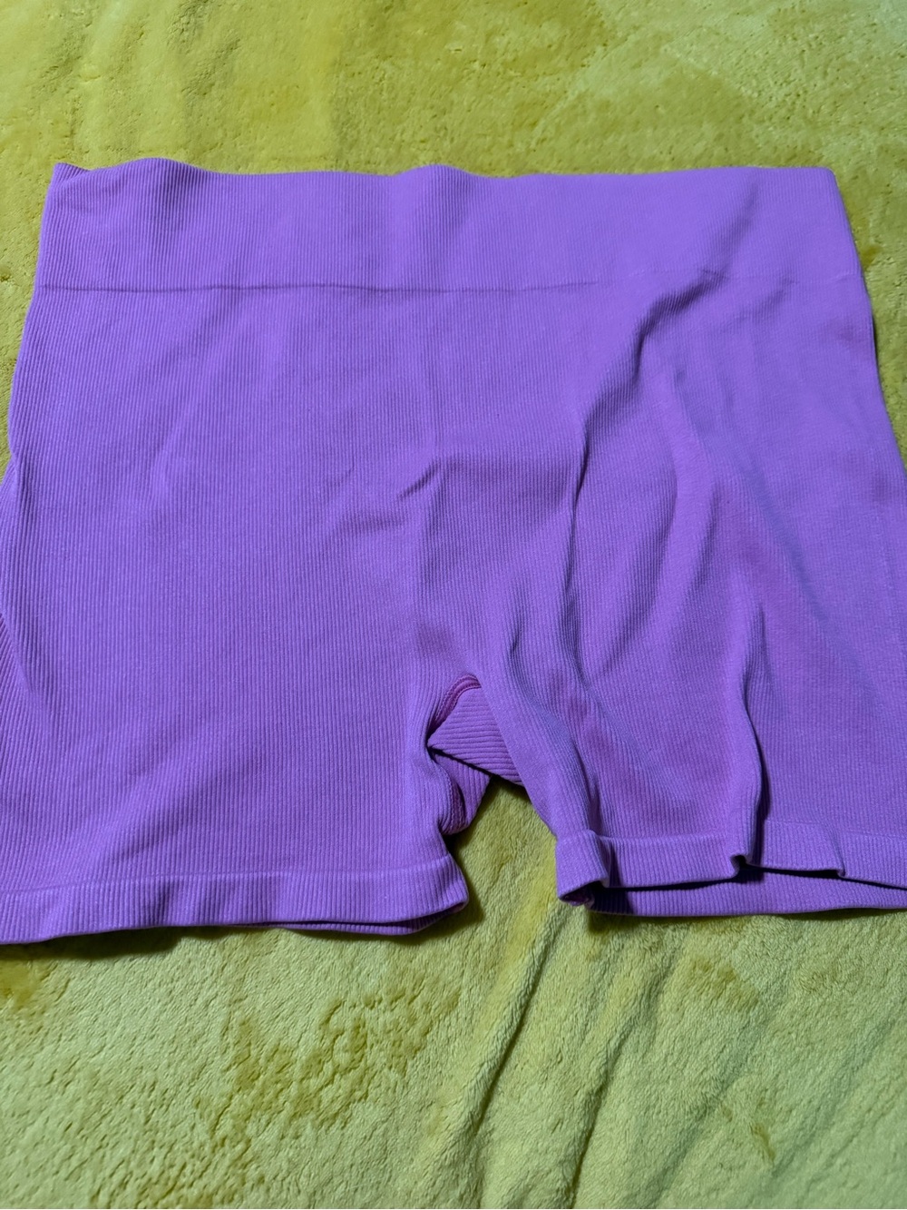 bp Purple Stretch Ribbed Bike Shorts